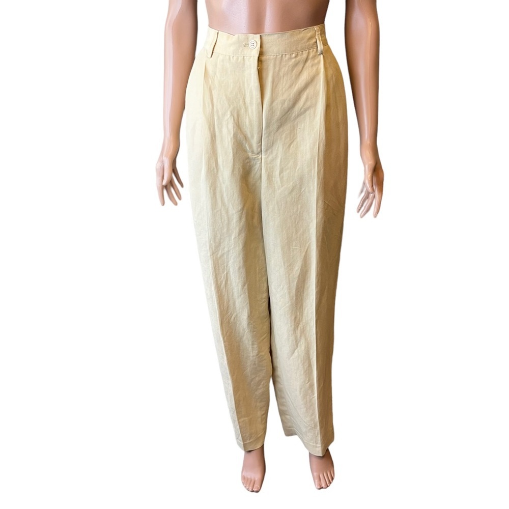 Elisabeth by Liz Claiborne Wide Leg High Rise Linen Blend Career Pants 16